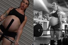 Podnosi 120-kilogramowe ciężary w 8. miesiącu ciąży. Internauci są bezlitośni: "Zabijesz dziecko!"