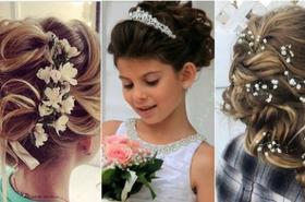 Uczesania komunijne dla dziewczynek - najpiękniejsze fryzurki z wykorzystaniem kwiatów