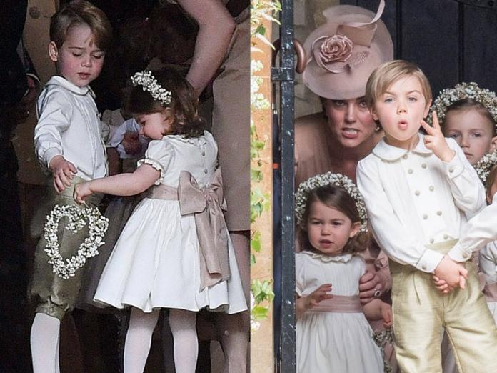 Mali Charlotte i George skradli serca gości na ślubie Pippy Middleton! Gdyby nie Kate... mogło być gorąco. [GALERIA ZDJĘĆ]