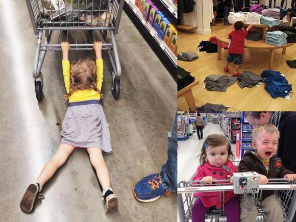 Zakupy z dziećmi to prawdziwa szkoła przetrwania - 17 zdjęć, które wyrażają więcej niż tysiąc słów