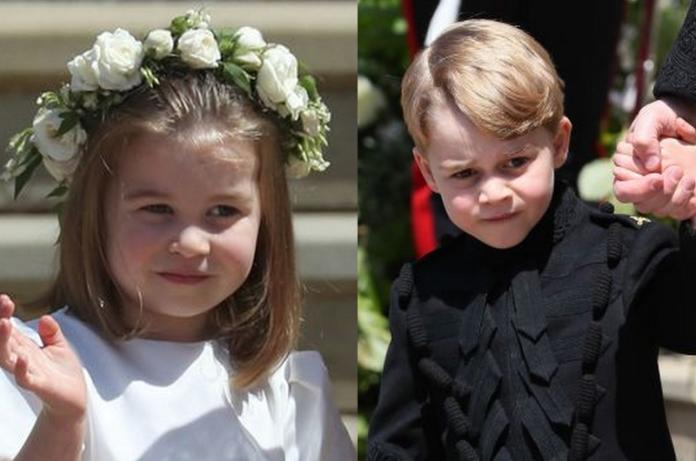 Mała Charlotte i uroczy George w drodze na ślub wujka Harry'ego [DUŻO ZDJĘĆ]