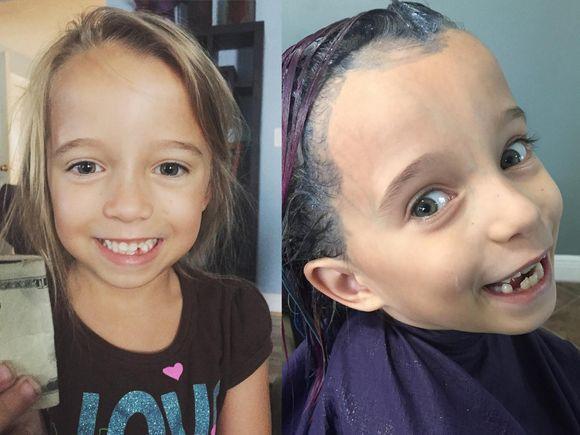 Pofarbowała 6-letniej córce włosy na zielono i wygoliła bok. W sieci zawrzało!