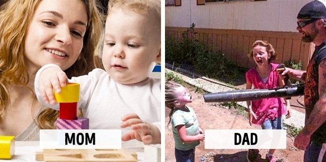 Matki vs. ojcowie - 10 zdjęć, które pokazują różnice w ich podejściu do wychowywania dziecka. Wygląda znajomo?